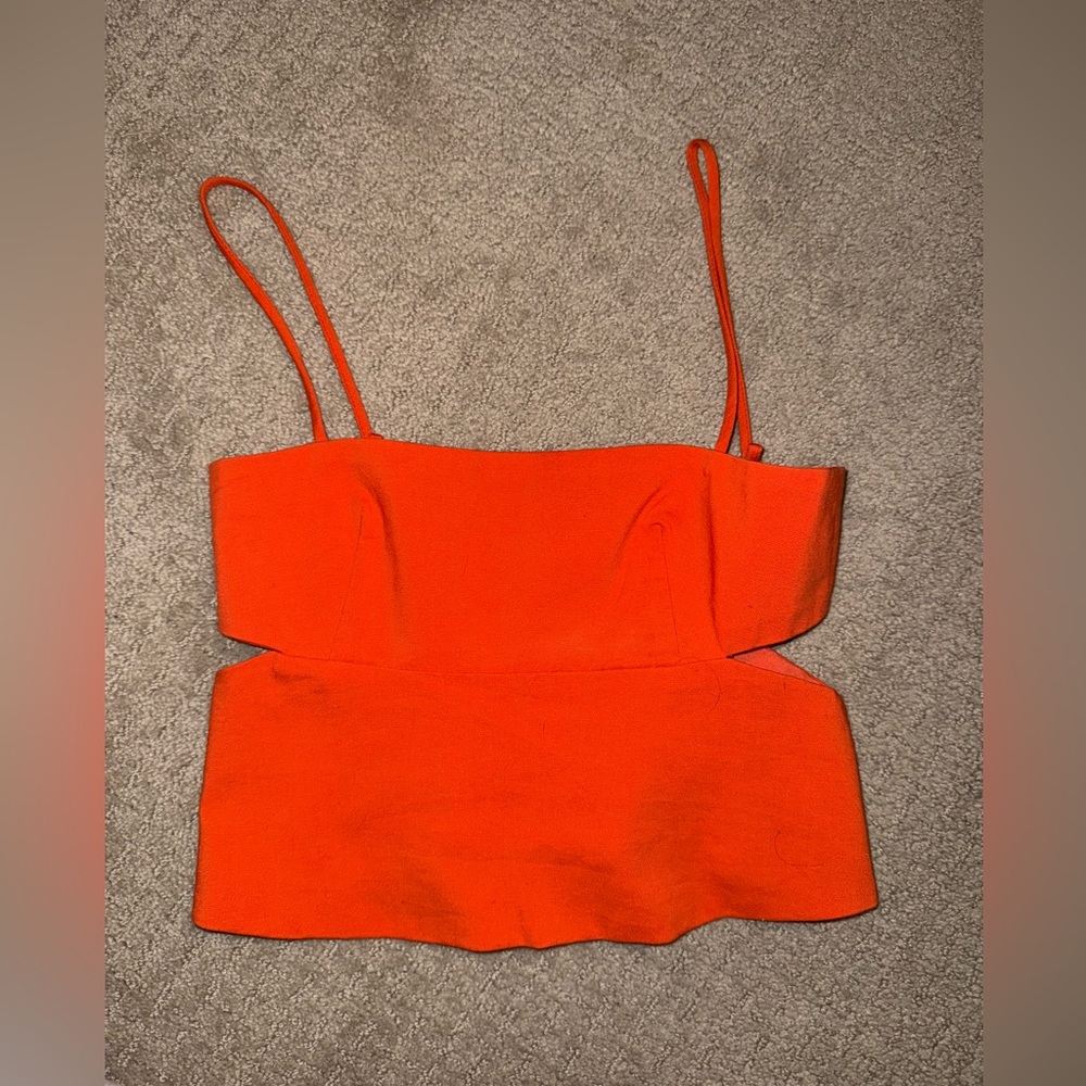 Zara Orange Cropped Tank top